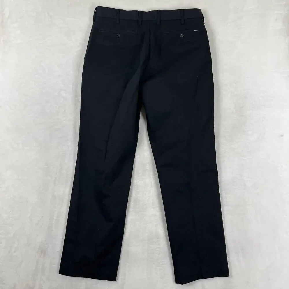 Polo Ralph Lauren Pants Mens 33x30 Black Stretch Classic Fit Chino Twill